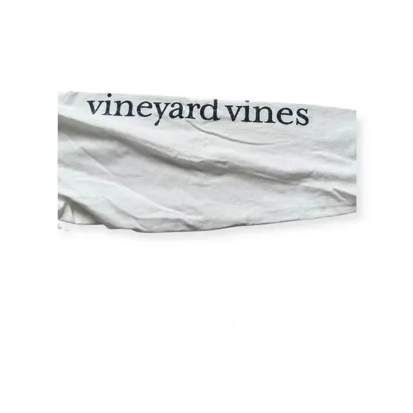 Vineyard Vines Men's White Long Sleeve Logo T-Shirt - M - Picture 4 of 5